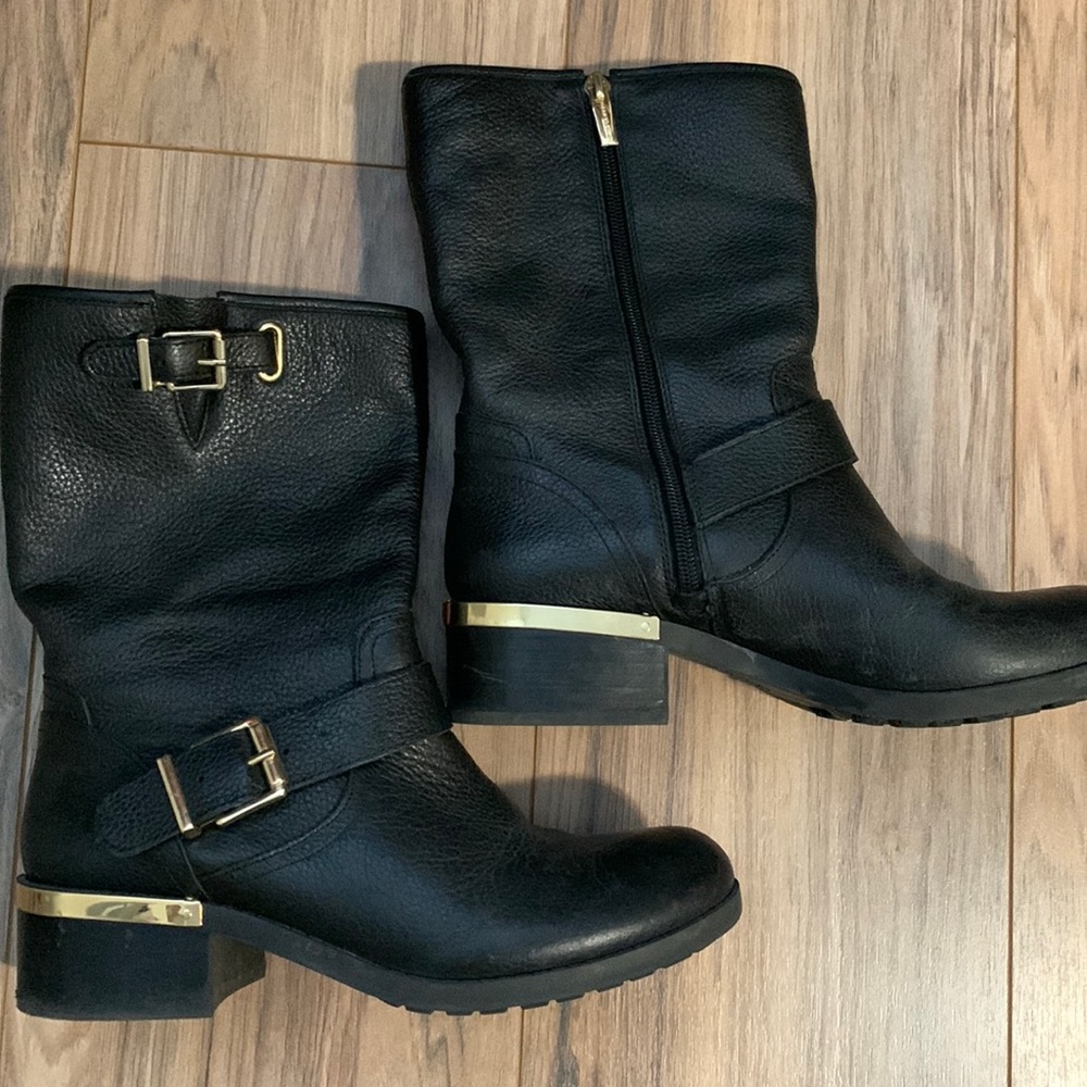 Vince Camaro leather moto boots EUC